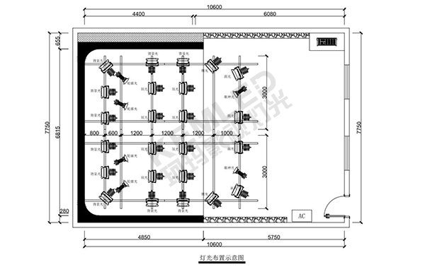 KEMLED 珂瑪 西安第四軍醫(yī)大學演播室燈光 CAD圖紙